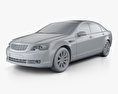 Chevrolet Caprice Royale mit Innenraum 2017 3D-Modell clay render
