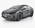 Chevrolet Volt з детальним інтер'єром 2018 3D модель wire render