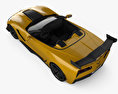 Chevrolet Corvette (C7) 敞篷车 ZR1 2018 3D模型 顶视图