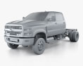 Chevrolet Silverado 4500HD Crew Cab Chassis 2020 3D-Modell clay render