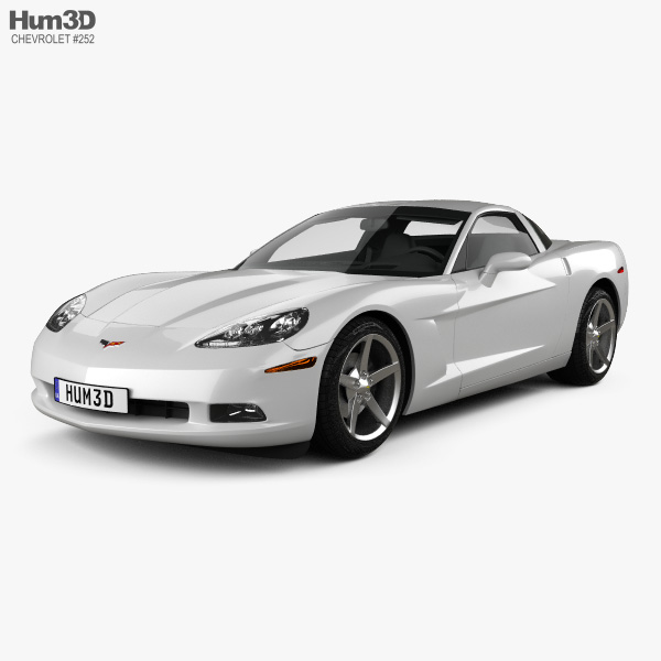 Chevrolet Corvette coupe with HQ interior 2014 3D model