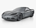 Chevrolet Corvette coupe with HQ interior 2014 3d model wire render