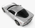 Chevrolet Corvette coupé mit Innenraum 2014 3D-Modell Draufsicht