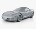 Chevrolet Corvette coupé mit Innenraum 2014 3D-Modell clay render