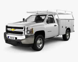 Chevrolet Silverado 2500HD Work Truck with HQ interior 2015 3D model
