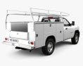 Chevrolet Silverado 2500HD Work Truck mit Innenraum 2015 3D-Modell Rückansicht