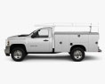 Chevrolet Silverado 2500HD Work Truck 带内饰 2015 3D模型 侧视图