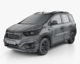 Chevrolet Spin Active з детальним інтер'єром 2021 3D модель wire render