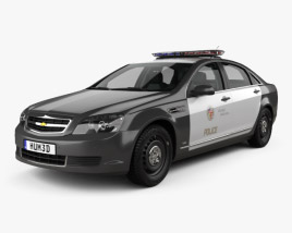 Chevrolet Caprice Polizei mit Innenraum 2019 3D-Modell