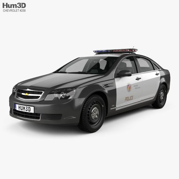 Chevrolet Caprice 警察 HQインテリアと 2019 3Dモデル