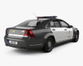 Chevrolet Caprice Police with HQ interior 2019 3d model back view