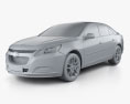 Chevrolet Malibu LT з детальним інтер'єром 2016 3D модель clay render