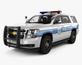 Chevrolet Tahoe Polícia com interior 2017 Modelo 3d