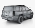 Chevrolet Tahoe 경찰 인테리어 가 있는 2017 3D 모델 