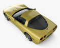 Chevrolet Corvette coupe 2004 3D模型 顶视图