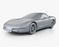 Chevrolet Corvette クーペ 2004 3Dモデル clay render