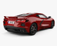 Chevrolet Corvette Stingray with HQ interior and engine 2022 3d model back view