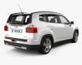 Chevrolet Orlando with HQ interior 2014 3d model back view
