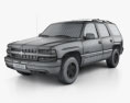 Chevrolet Tahoe LS HQインテリアと 2006 3Dモデル wire render