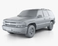 Chevrolet Tahoe LS mit Innenraum 2006 3D-Modell clay render