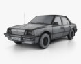 Chevrolet Cavalier Седан 1982 3D модель wire render