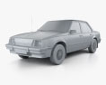 Chevrolet Cavalier Berlina 1982 Modello 3D clay render
