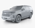Chevrolet Tahoe RST 2023 3D-Modell clay render