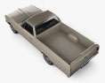 Chevrolet El Camino Custom 1966 Modello 3D vista dall'alto