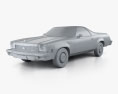 Chevrolet El Camino 1973 3D模型 clay render