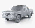 Chevrolet D-20 单人驾驶室 1995 3D模型 clay render