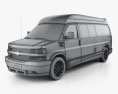 Chevrolet Express Explorer Limited SE LWB 2022 3D модель wire render