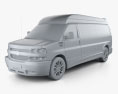 Chevrolet Express Explorer Limited SE LWB 2022 3D 모델  clay render