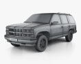 Chevrolet Tahoe LT чотиридверний 2000 3D модель wire render
