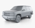 Chevrolet Tahoe LT четырехдверный 2000 3D модель clay render