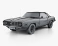 Chevrolet Camaro 350 coupe 1969 3d model wire render