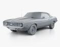 Chevrolet Camaro 350 coupe 1969 3d model clay render