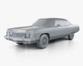 Chevrolet Caprice Cabriolet 1973 3D-Modell clay render