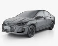 Chevrolet Onix Plus Premier sedan 2023 3D-Modell wire render