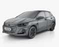 Chevrolet Onix Premier 해치백 2023 3D 모델  wire render