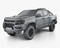 Chevrolet Colorado Doppelkabine ZR2 SEMA Truck 2024 3D-Modell wire render