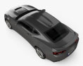 Chevrolet Camaro SS mit Innenraum und Motor 2023 3D-Modell Draufsicht