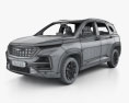 Chevrolet Captiva з детальним інтер'єром 2021 3D модель wire render