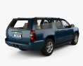 Chevrolet Suburban LTZ 带内饰 和发动机 2017 3D模型 后视图