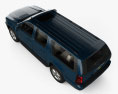 Chevrolet Suburban LTZ con interior y motor 2017 Modelo 3D vista superior