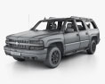 Chevrolet Suburban LT HQインテリアと 2006 3Dモデル wire render