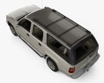 Chevrolet Suburban LT з детальним інтер'єром 2006 3D модель top view