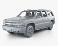 Chevrolet Suburban LT 인테리어 가 있는 2006 3D 모델  clay render