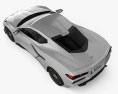Chevrolet Corvette Z06 coupé 2024 3D-Modell Draufsicht