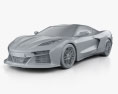 Chevrolet Corvette Z06 クーペ 2024 3Dモデル clay render