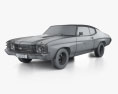 Chevrolet Chevelle SS 454 ハードトップ クーペ 1974 3Dモデル wire render
